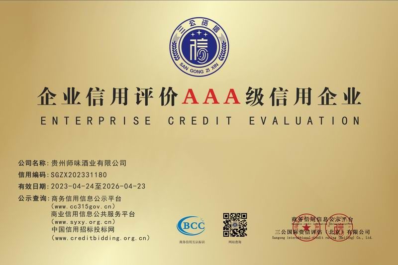 企業(yè)信用評價AAA 級信用企業(yè)